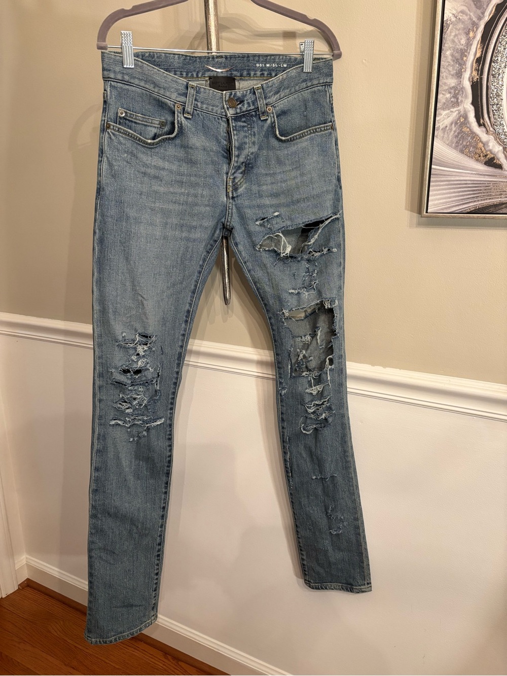 Saint Laurent Paris 2014 D01 M/SL-LW Destroyed Jeans Hedi Slimane